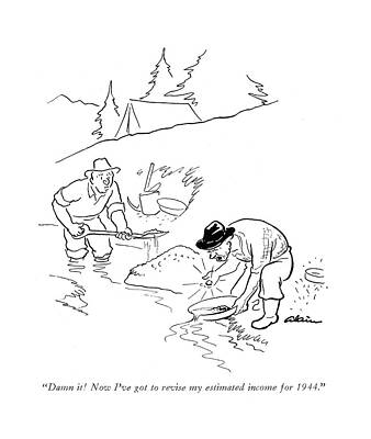 Gold Miners in a Comedic Scene Wall Art