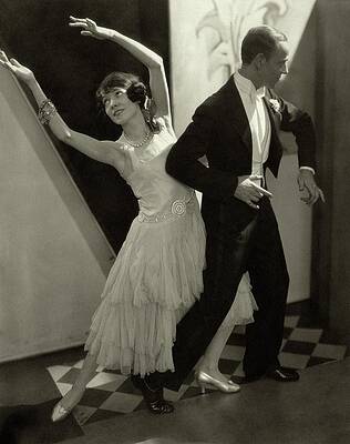 Vintage Dance Duo Posing Together Photograph