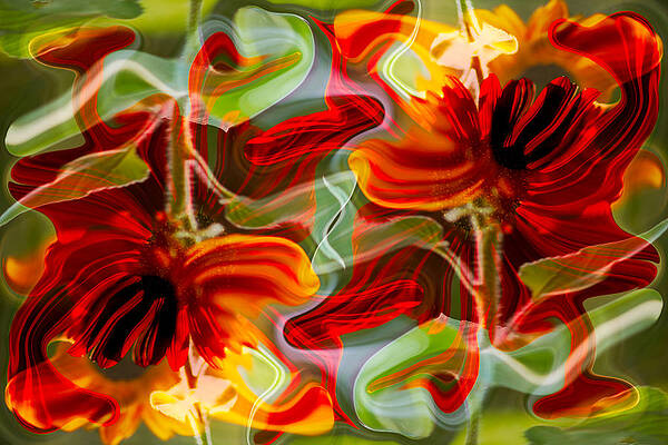 Painting - Dancing Flowers by Omaste Witkowski