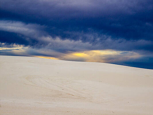 Dramatic Wall Art featuring the photograph Darkness Falls At White Sands by Jean Noren