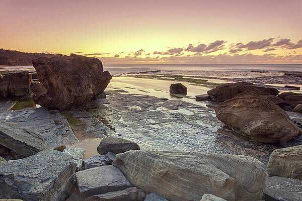 Rocky Photograph - Dawn At Turimetta Beach by Nicholas Blackwell