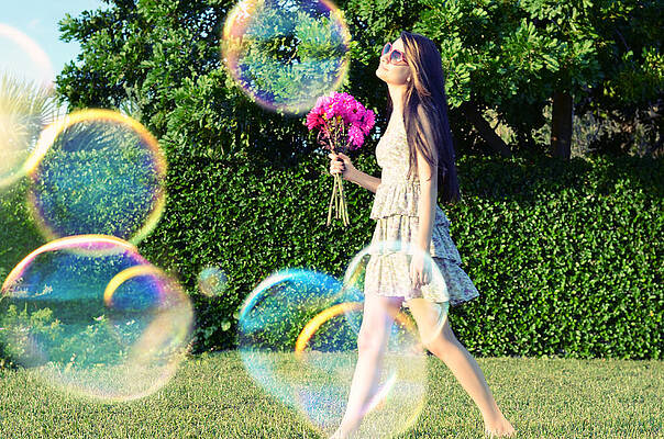 Joyful Walk in the Garden Wall Art