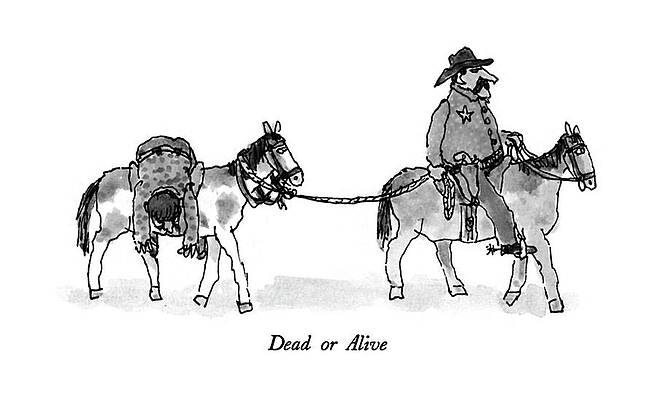 Native Drawing - Dead Or Alive by William Steig
