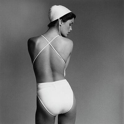 Elegant Woman in Swimwear Wall Art