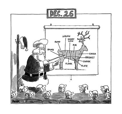 Santa's Post-Christmas Plan Drawing