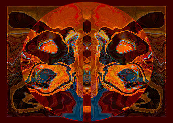 Wall Art featuring the painting Deities Abstract Digital Artwork by Omaste Witkowski