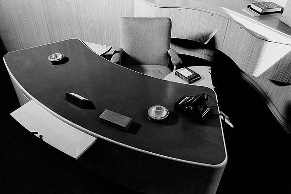 Vintage Office Desk and Chair Photograph