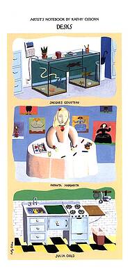 Kathy Osborn Wall Art featuring the drawing 'desks'
Fish Tanks by Kathy Osborn