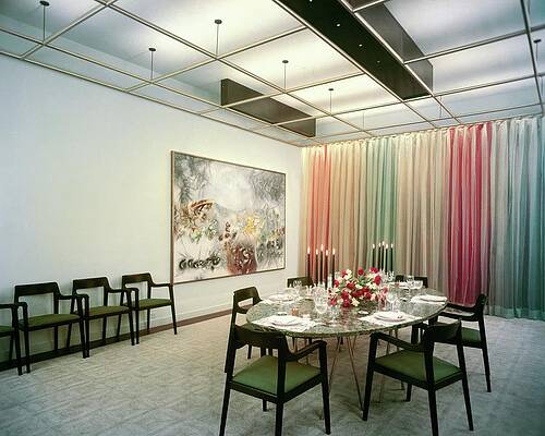 Lighting Wall Art featuring the photograph Dining Room In Mr. And Mrs. Williams A.m by Pedro E. Guerrero