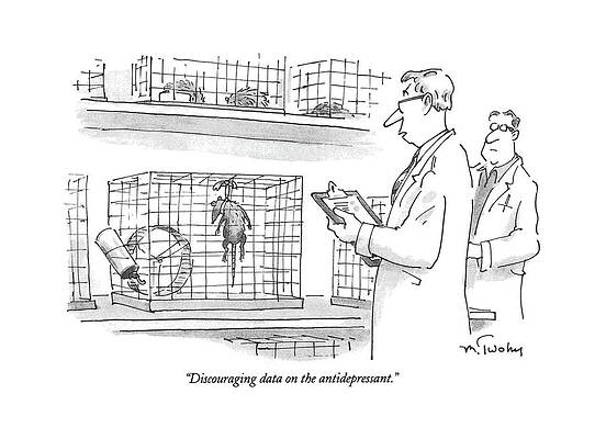 Discouraging Lab Results Cartoon Wall Art