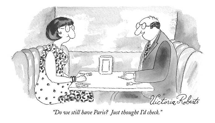 Paris Drawing - Do We Still Have Paris? Just Thought I'd Check by Victoria Roberts