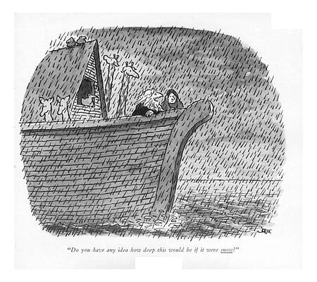 Prayer Drawing - Do You Have Any Idea How Deep This Would Be If by John Jonik