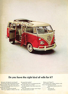 Classic Volkswagen Van Advertisement Digital Art