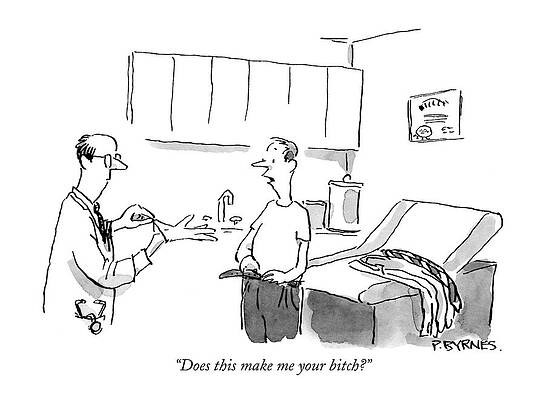 Humorous Doctor's Office Cartoon Drawing