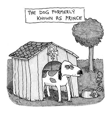 Symbol Drawing - Dog Formerly Known As Prince by J.C.  Duffy