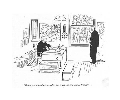 Laboratory Drawing - Don't You Sometimes Wonder Where All The Rain by  Alain