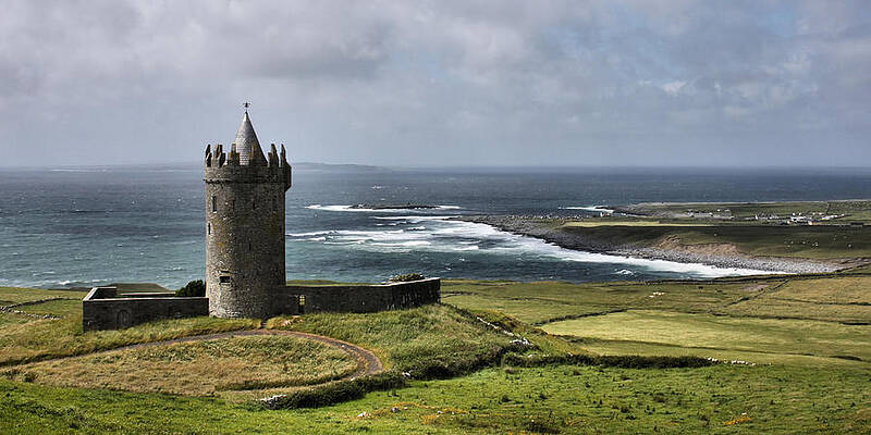 Landscape Photograph - Doonagore Castle Panorama by Mark Callanan