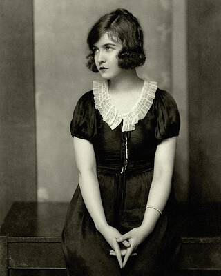 Lace Wall Art featuring the photograph Dorothy Gish Wearing A Satin Dress by Nickolas Muray