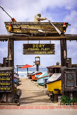 California Wall Art featuring the photograph Dory Fishing Fleet Market Newport Beach California by Paul Velgos
