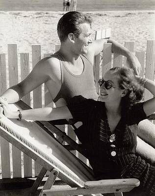 California Wall Art featuring the photograph Douglas Fairbanks Jr. With Joan Crawford by Edward Steichen
