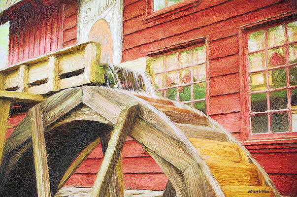Wall Art featuring the painting Down By The Old Mill by Jeffrey Kolker