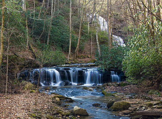 North Carolina Wall Art featuring the photograph Downstream From Pearsons Falls by Flees Photos