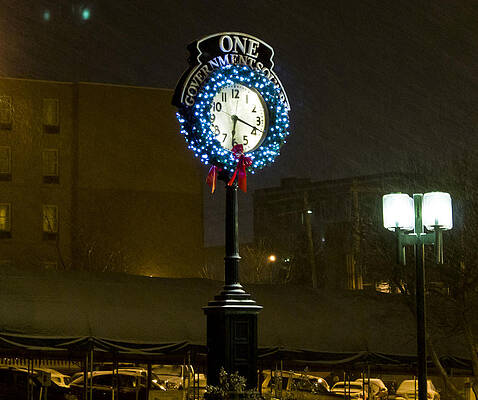 West Virginia Photograph - Downtown Clock by Jonny D