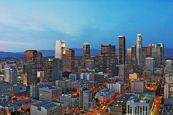 Los Angeles Wall Art featuring the photograph Downtown Los Angeles by Kelley King