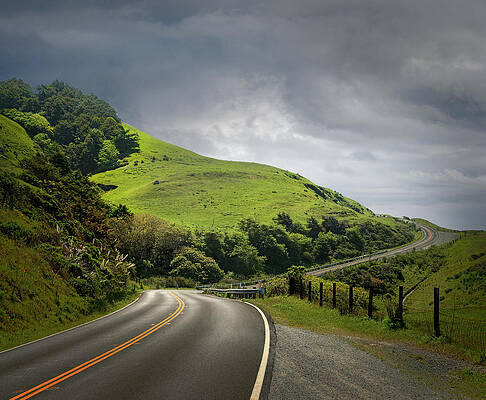 Wall Art featuring the photograph Dramatic Road Through Hilly Country by Ed Freeman