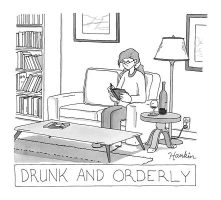 Drunk and Orderly Cartoon Wall Art
