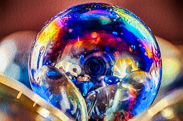 Wall Art featuring the painting Earth As A Jewel by Omaste Witkowski