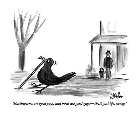 Ground Drawing - Earthworms Are Good Guys by Warren Miller