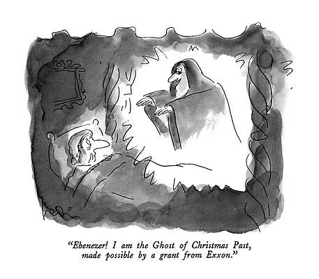 Character Wall Art featuring the drawing Ebenezer!  I Am The Ghost Of Christmas by Arnie Levin