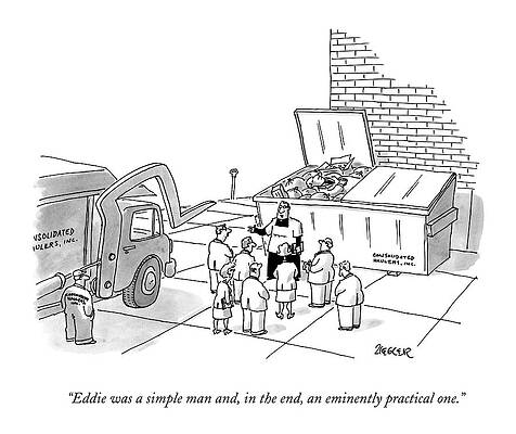 Simple Drawing - Eddie Was A Simple Man by Jack Ziegler