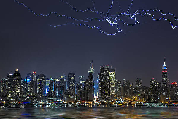 Summer Photograph - Electrifying New York City by Susan Candelario