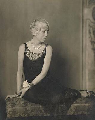 Furniture Photograph - Elsie De Wolfe In A Sleeveless Dress by Edward Steichen