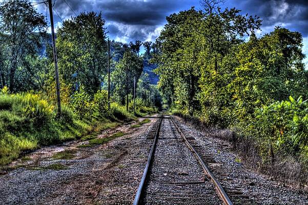 Sky Wall Art featuring the photograph Empty Tracks by Jonny D