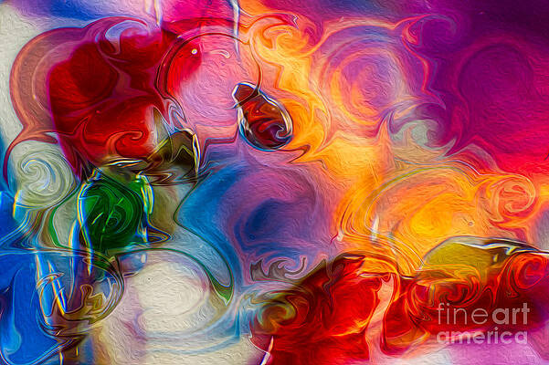 Painting - Enchanting Flames by Omaste Witkowski