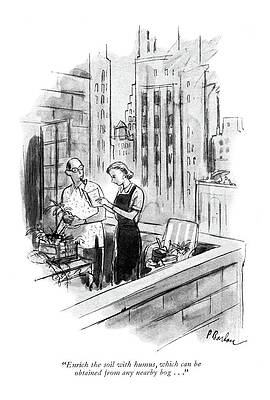 Gardening Drawing - Enrich The Soil With Humus by Perry Barlow