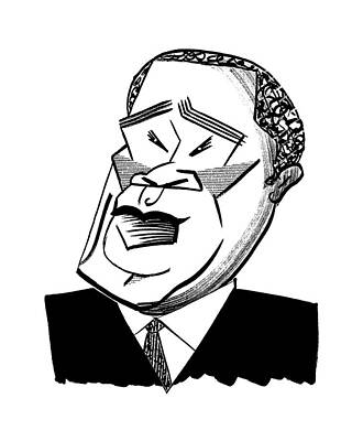 Minimalist Wall Art featuring the drawing Eric Owens by Tom Bachtell