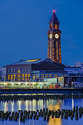 Clock Tower at Dusk Wall Art