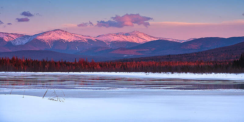 Photograph - Evening Light On The Presidential Range. by Jeff Sinon