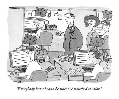 Brain Drawing - Everybody Has A Headache Since We Switched by Peter C. Vey