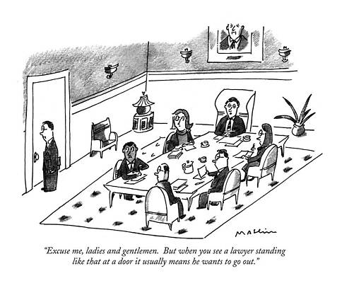 Boardroom Meeting with Lawyer Wall Art