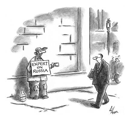Expert on Russia Cartoon Drawing
