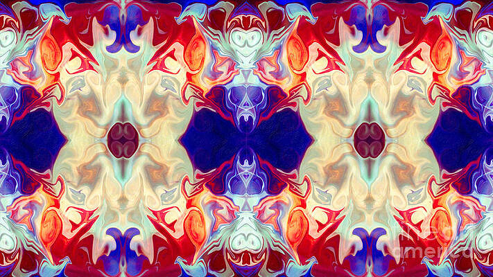 Red Painting - Facing The Unknown Abstract Healing Artwork By Omaste Witkowski by Omaste Witkowski