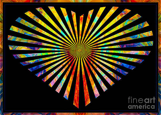 Wall Art featuring the digital art Faithful Love Everlasting Abstract Symbols Artwork by Omaste Witkowski
