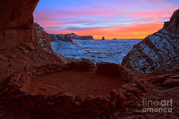 Wall Art featuring the photograph False Kiva Sunset by Adam Jewell