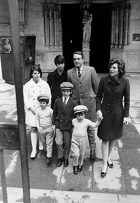Group Of People Photograph - Family Portrait Of Eunice Shriver And Family by Henry Clarke