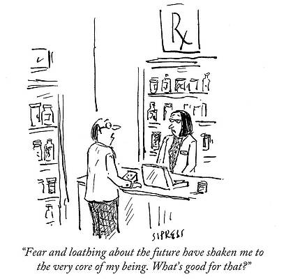 Future Drawing - Fear And Loathing About The Future by David Sipress